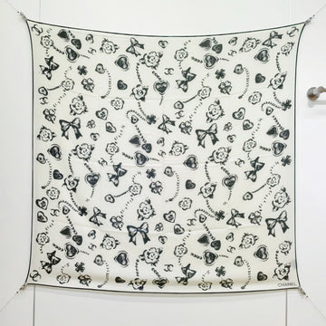 CC 25  Scarf 140CM White Cashmere 293089