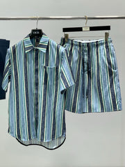 Dior 2026 Set Stripes Blue Cotton 628223