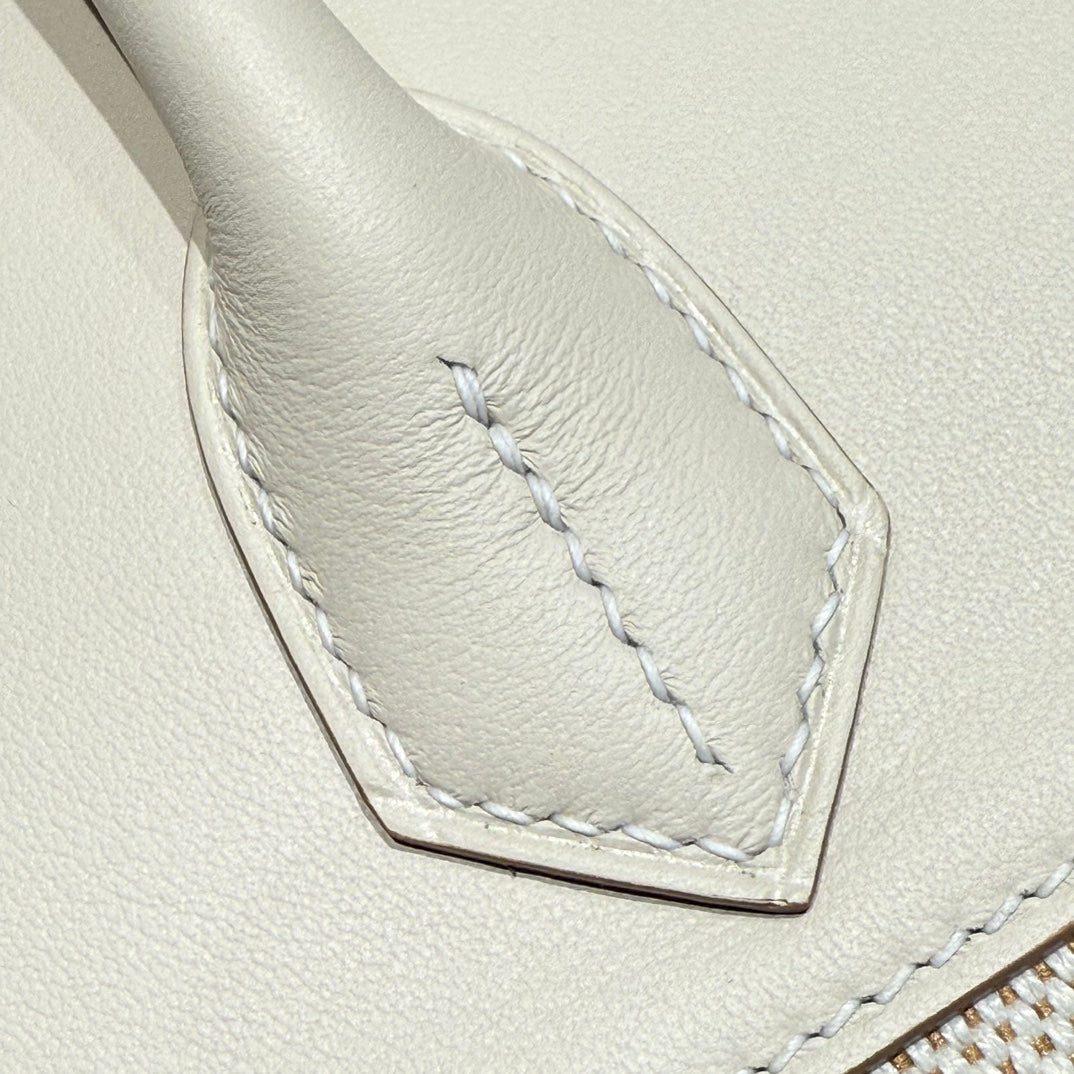 HM Birkin 30 Milkshake White Canvas with Swift Leather Silver Hardware 237310