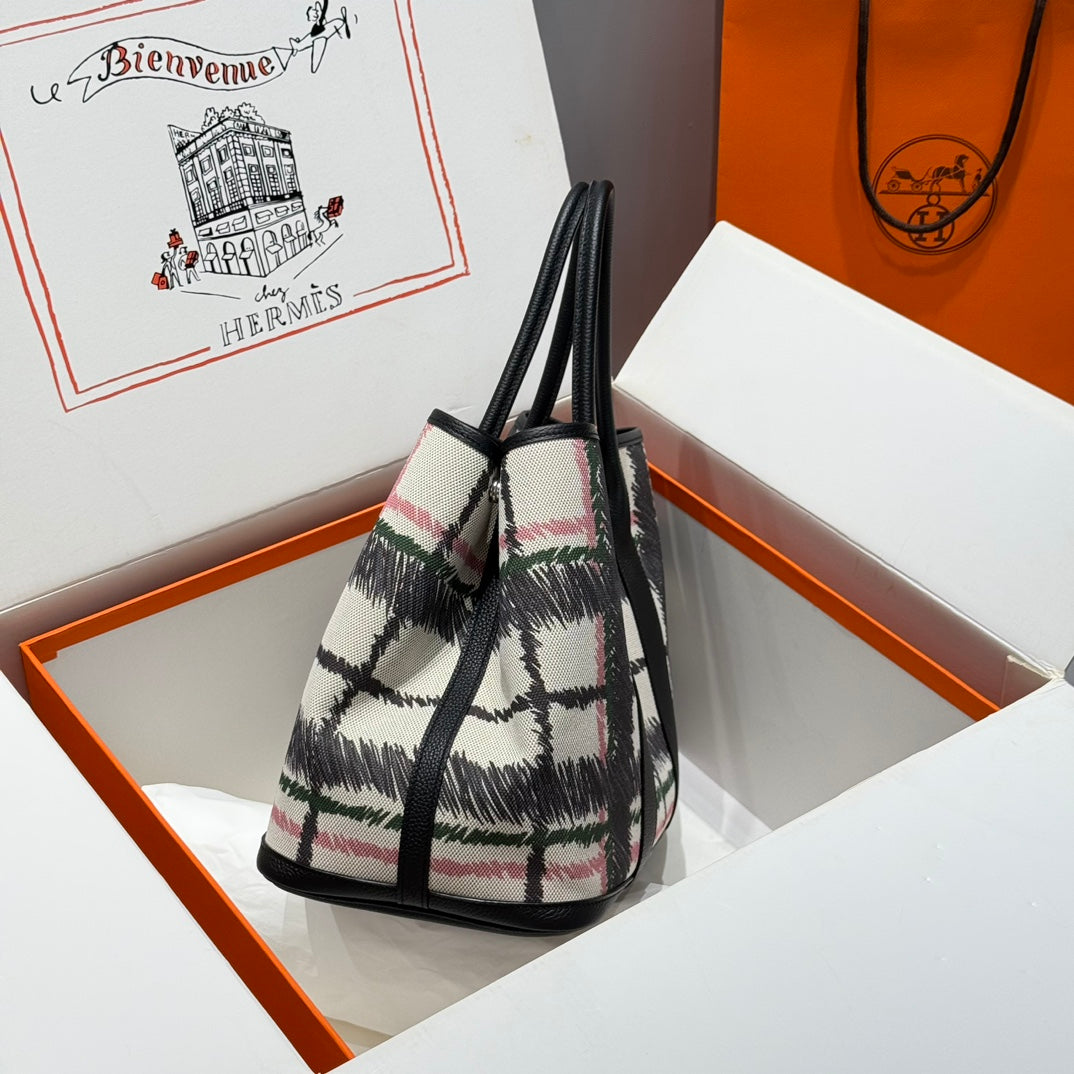 HM Garden Party 36 Multicolor Canvas and Negonda Calfskin 243186