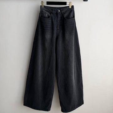 Chanel 2026 Wide-Leg Jeans Black Cotton 635824