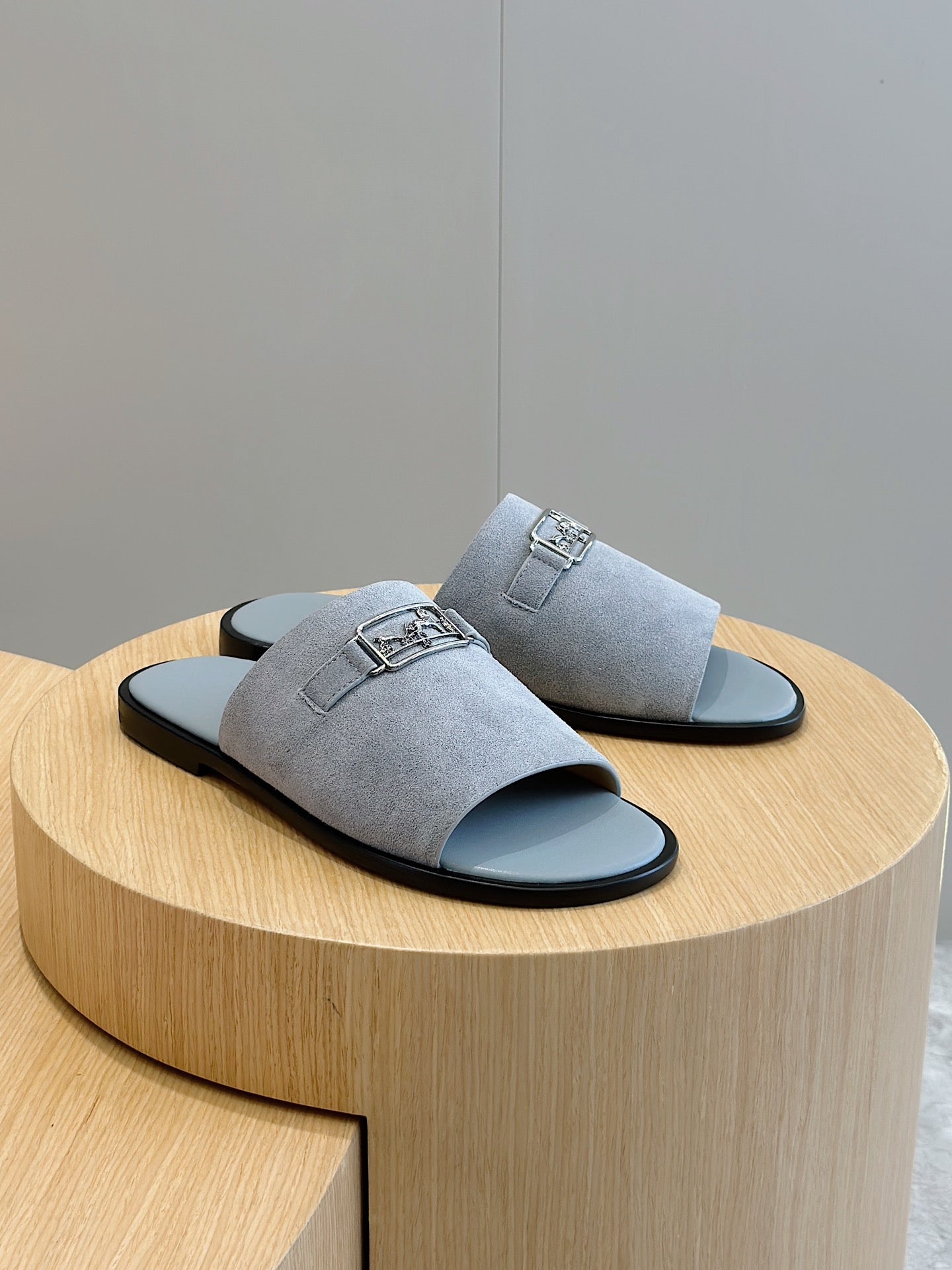 HM Men's Tenor Slide Blue Suede 547658