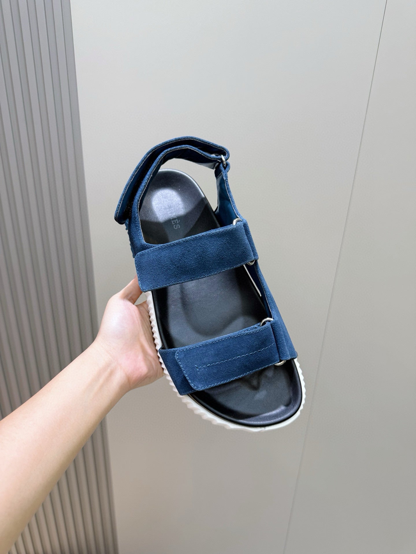 HM Men's Junior Sandal Blue Suede 643237