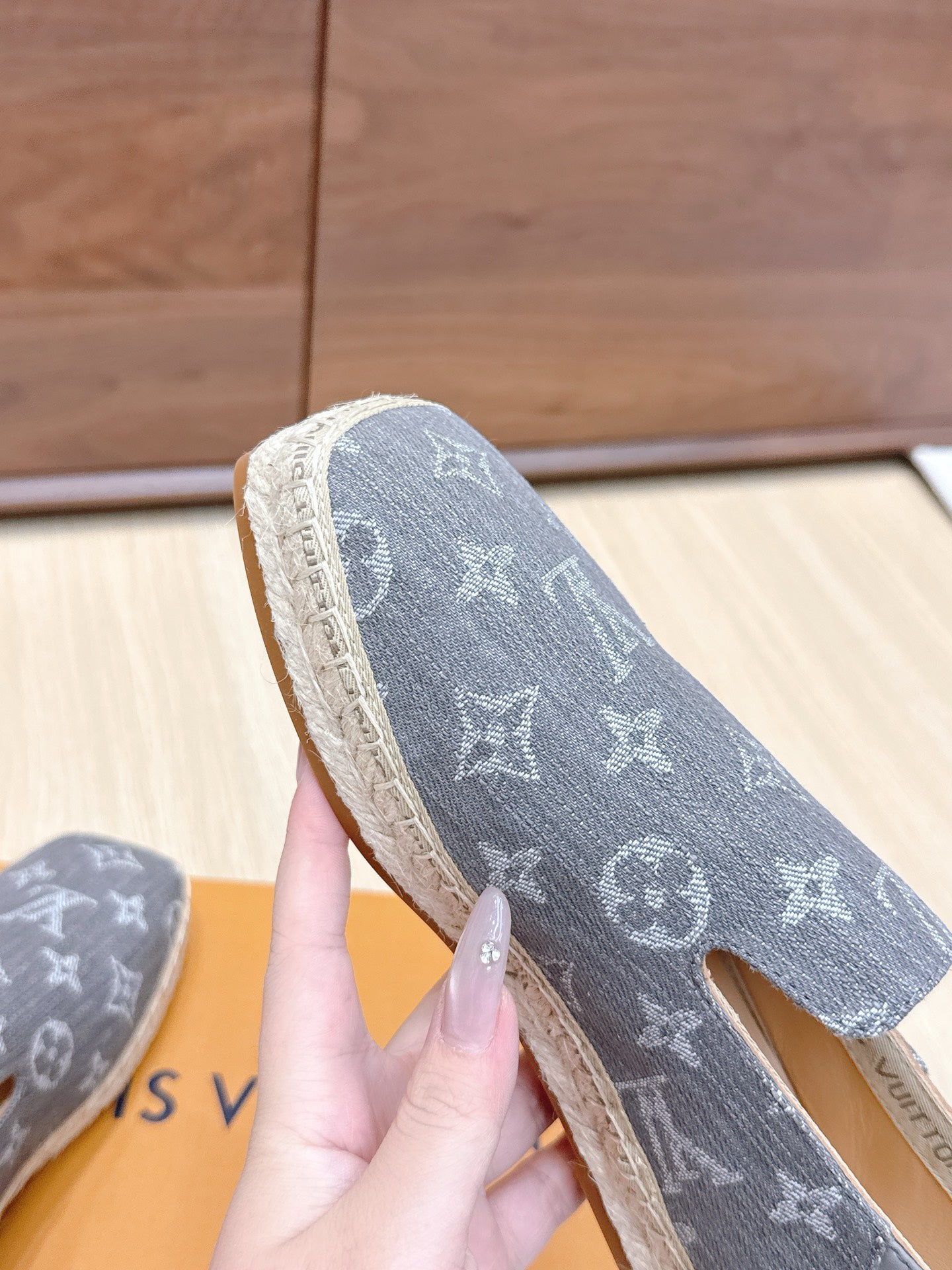 LV 26ss Loafers Gray Denim 656965
