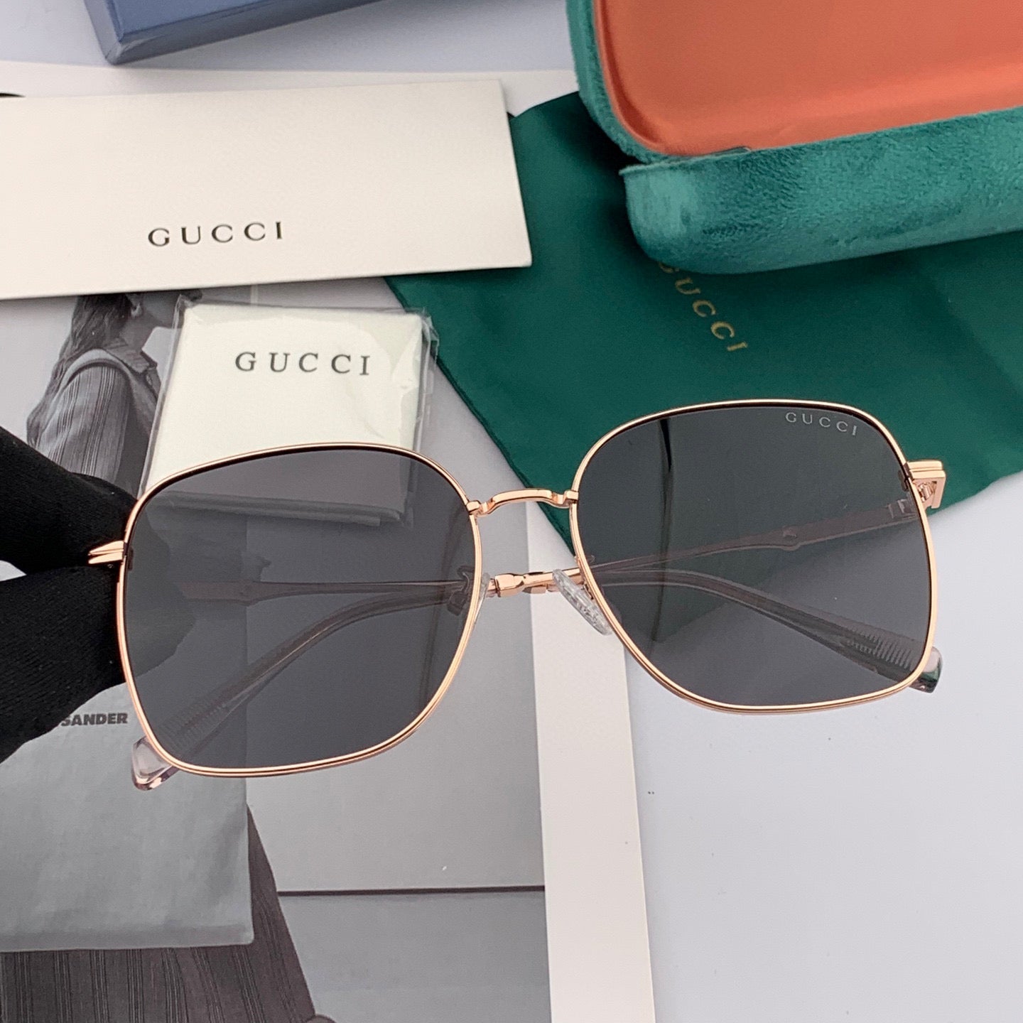 SQUARE FRAME SUNGLASSES G2322 IN METAL