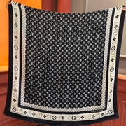 LV 25ss Scarf 200CM Black White Cashmere 293152