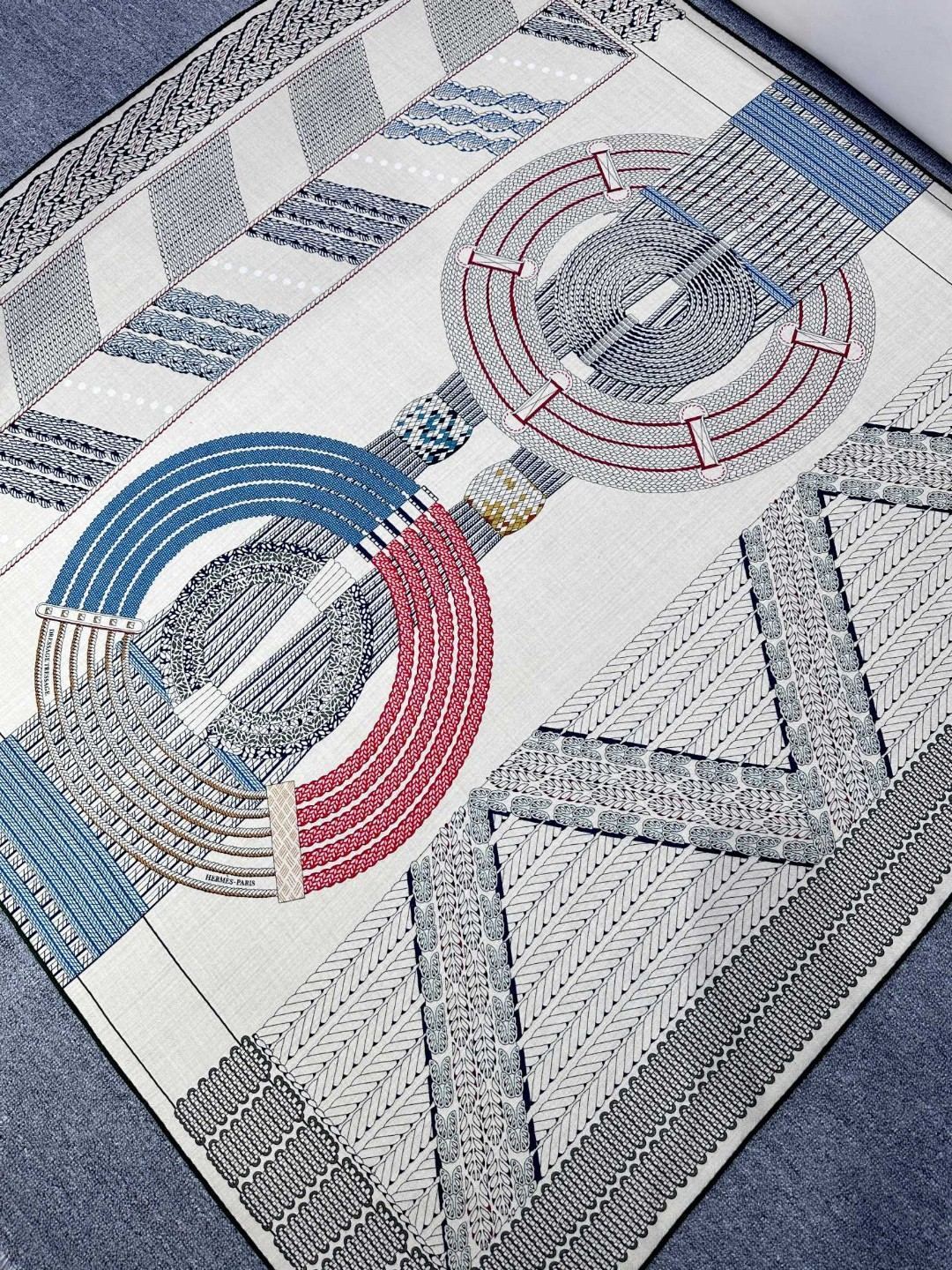 Dressage Tressage Shawl 140 CM In White Black Colorful Silk