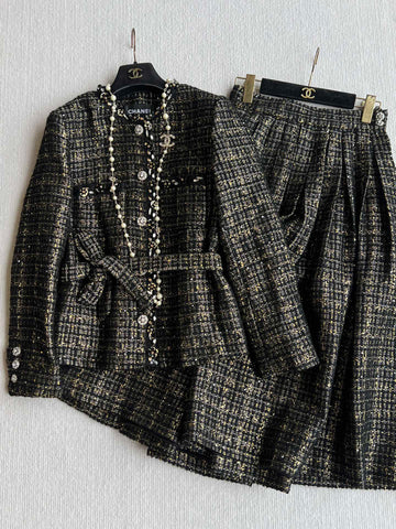 CC 25 Set Tweed Black Polyester Wool 289987
