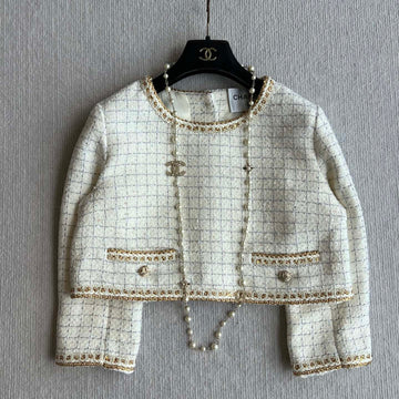 CC 25 Two-way Jacket White Wool Silk