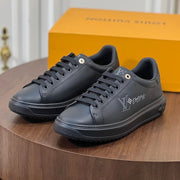 LV TIME OUT SNEAKER IN BLACK CALFSKIN