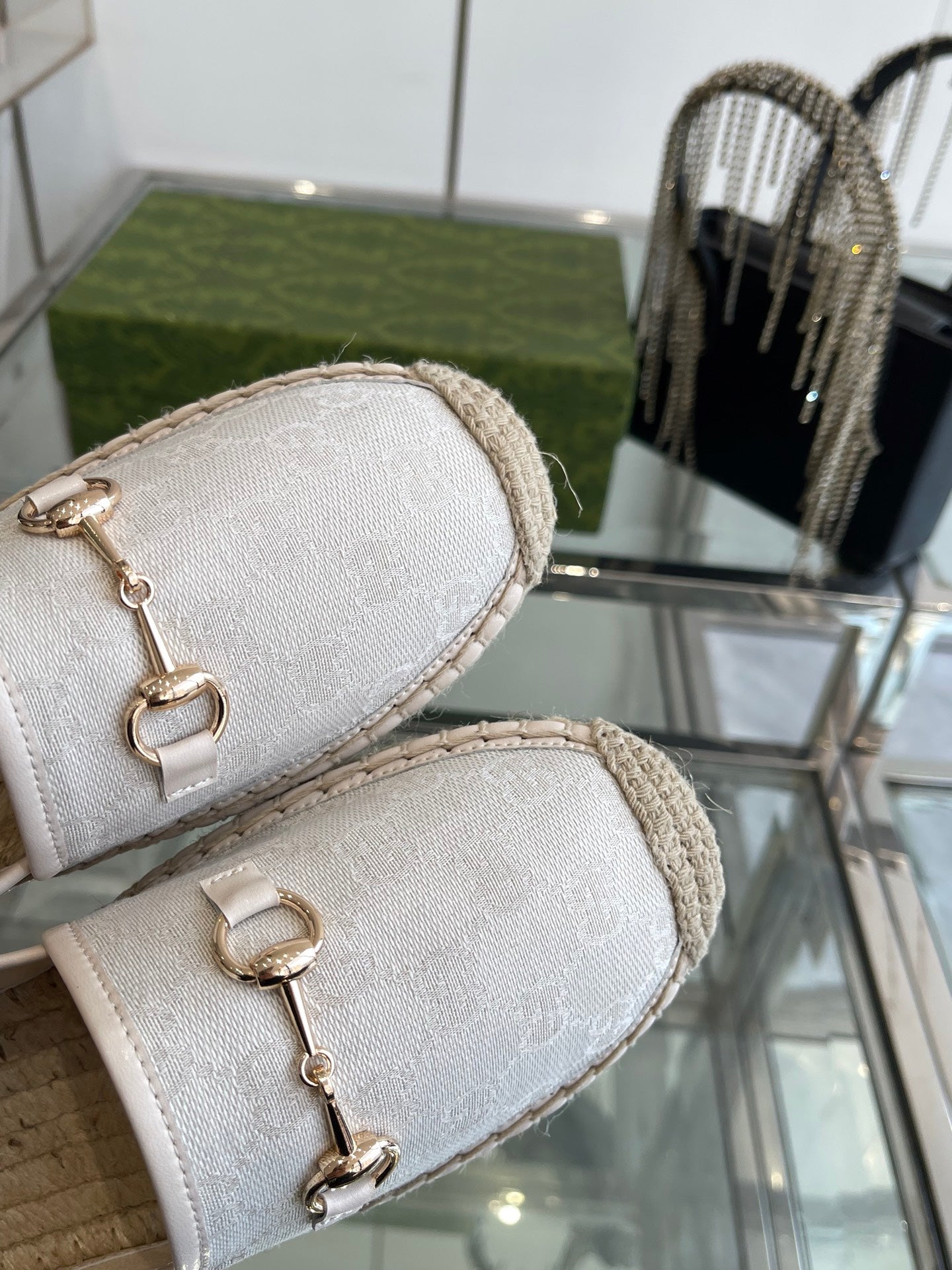 GC 2025 Espadrille With Horsebit Ivory Canvas 292315