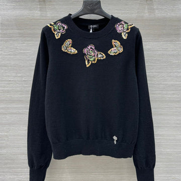 CC 25 Crewneck Sweate Black Cachemire