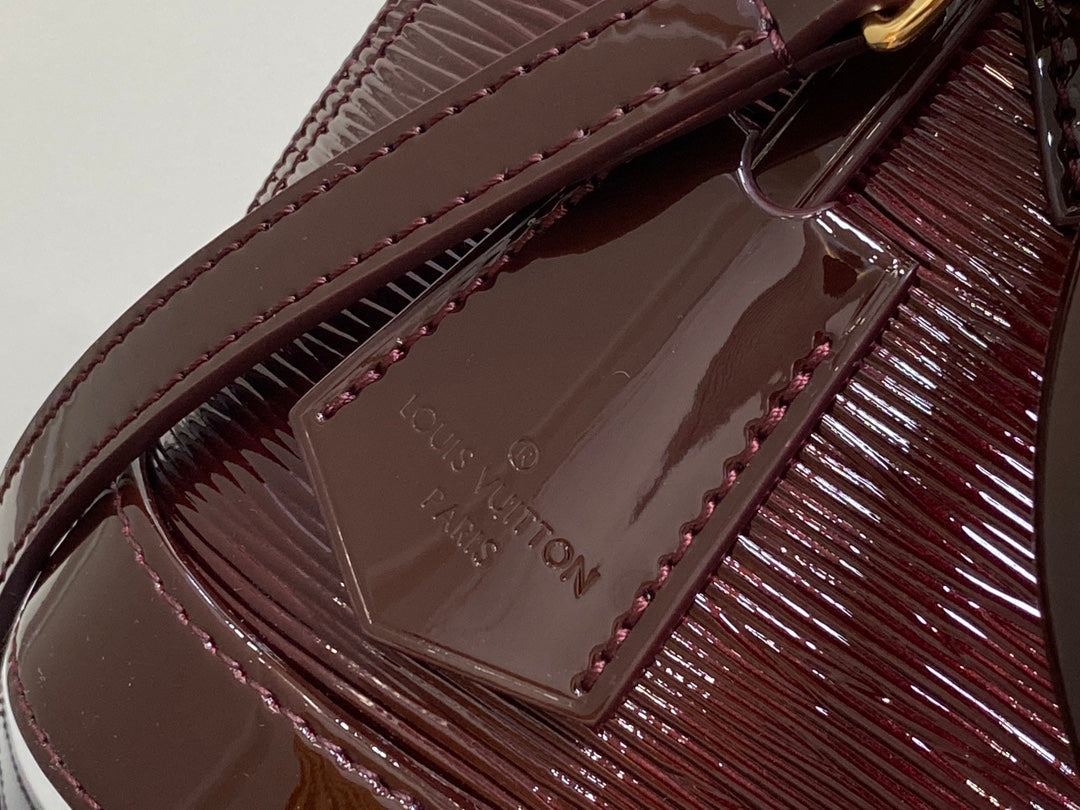 alma bb 23 bordeaux red epi calfskin