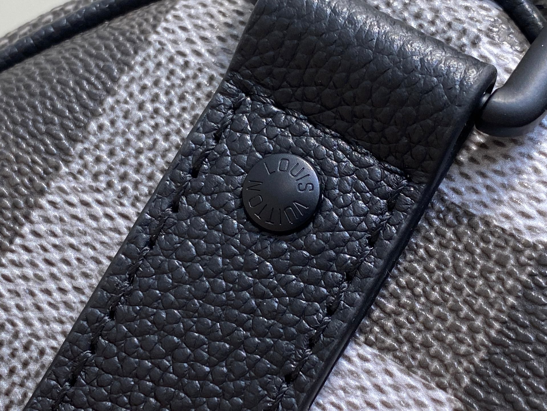 Keepall Bandouliere 25cm Damoflage Black Coated Canvas
