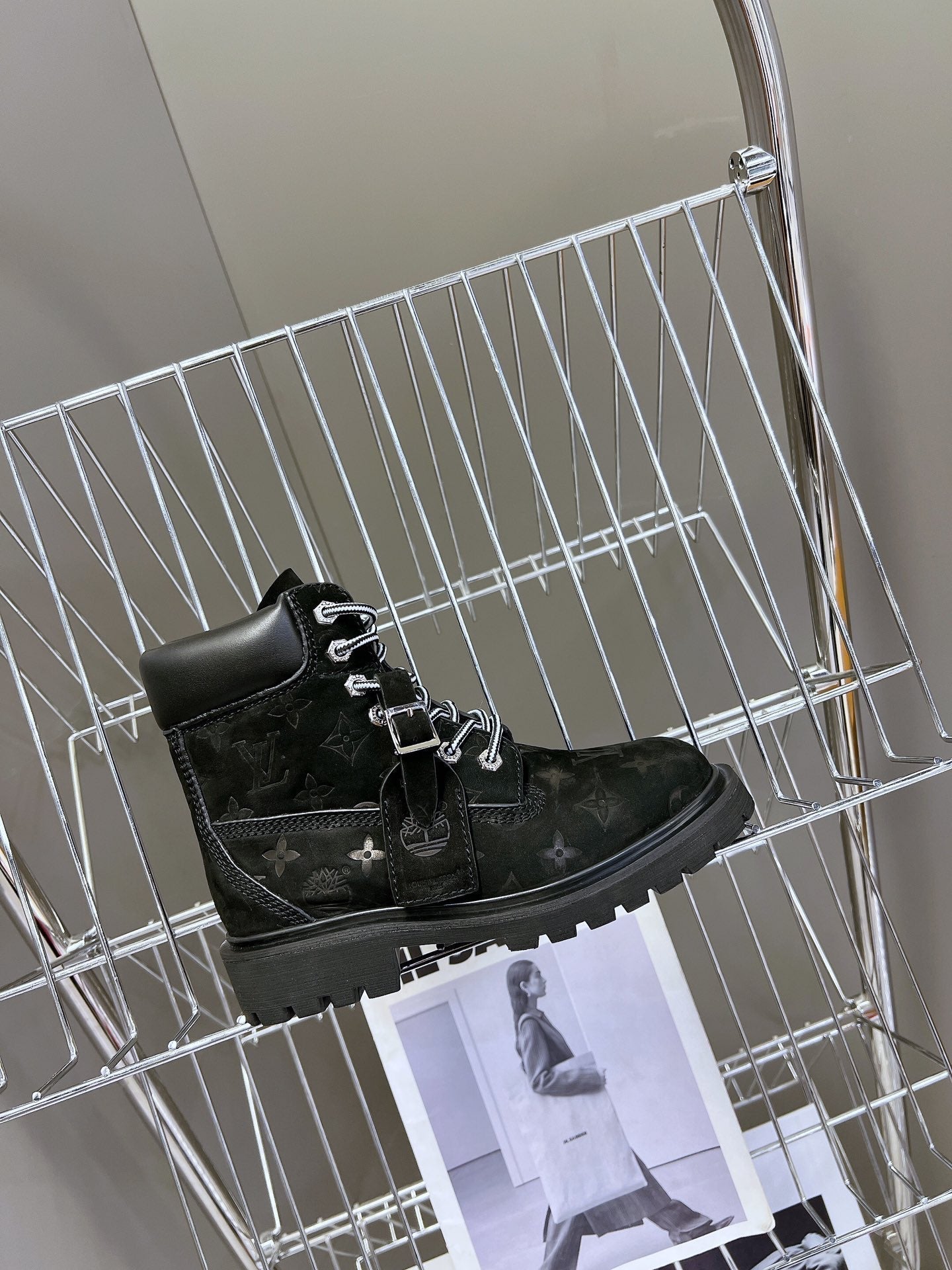 LV x Timberland 6-In Ankle Boot Black Monogram Suede