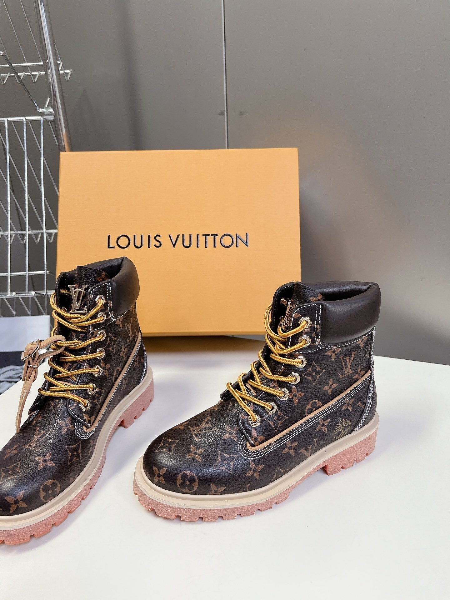 LV x Timberland 6-In Ankle Boot Dark Brown Monogram Cowhide