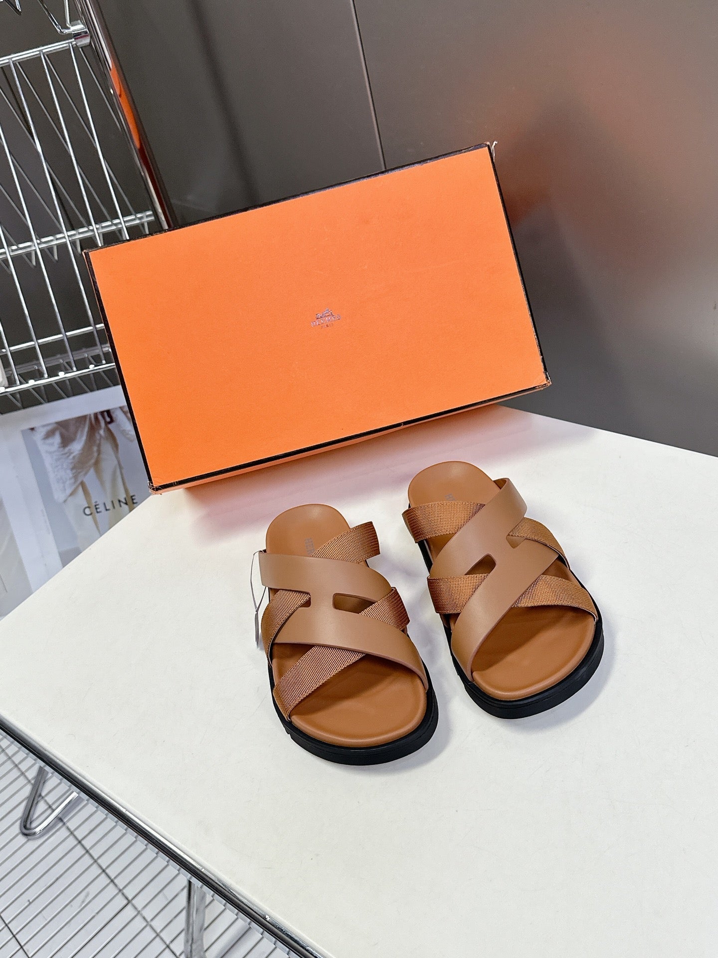 HM Kazimir Sandal Sheepskin and Fabric 252672