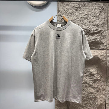 CC 2026  Short-Sleeve T-Shirt Light Gray Pure Cotton 592118