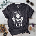 Life Happens Reiki Helps T Shirt Dark Heather Grey Mockup