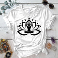 Male Yoga Symbol T Shirt White Mockup