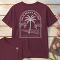 Palm Prana Resort T-Shirt Mockup maroon