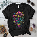 Mushroom Face T Shirt Black Mockup