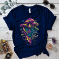 Mushroom Face T Shirt Navy Mockup