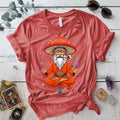 Mushroom Man T Shirt Coral Silk Mockup