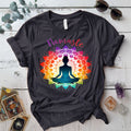 Namaste Chakra Mandala T Shirt Dark Heather Grey Mockup