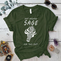 Not Enough Sage T Shirt Dark Heather Grey Mockup