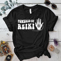 Powered By Reiki T Shirt Black Mockup