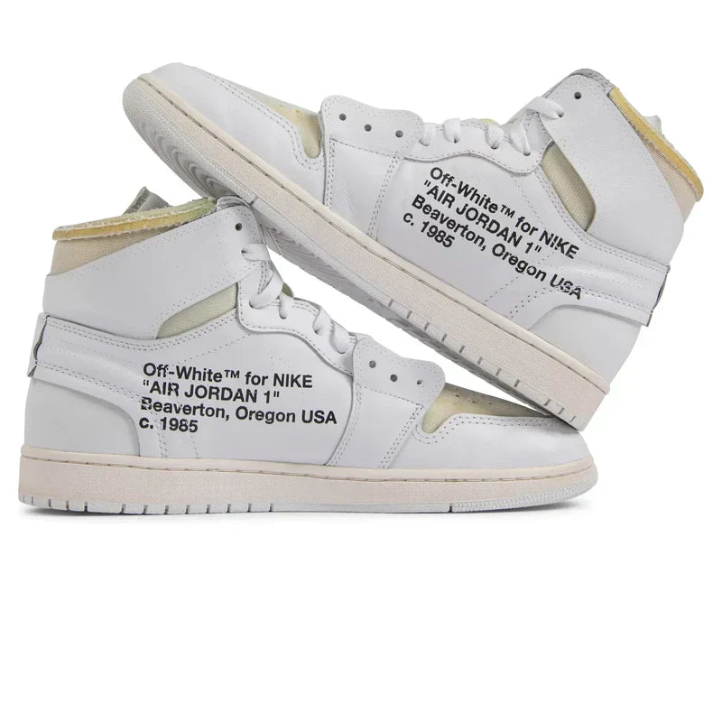 Off-White x Air Jordan 1 Retro White Beige Leather