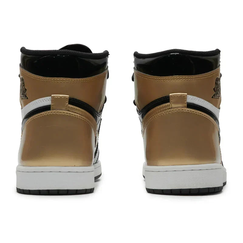 Nike Air Jordan 1 Retro Gold Metallic Black Patent Leather