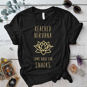 Reached Nirvana T Shirt Black Mockup