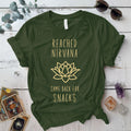 Reached Nirvana T Shirt Military Green Mockup