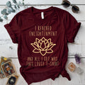 Reached Enlightenment Lousy T Shirt Maroon Mockup