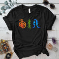 Reiki Three Symbols T Shirt Black Mockup