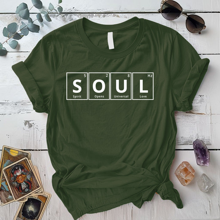 Soul Periodic Table T-Shirt Mockup military-green