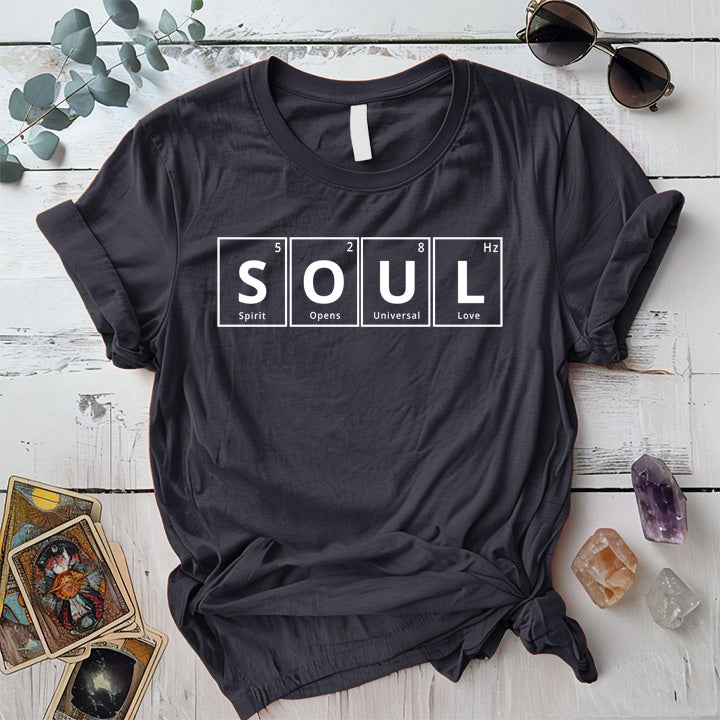 Soul Periodic Table T-Shirt Mockup dark-heather-grey