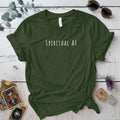 Spiritual Af T Shirt Military Green Mockup