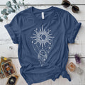 Sun Moon Windcatcher T Shirt Indigo Blue Mockup