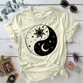 Sun Moon Ying Yang T Shirt Natural Mockup