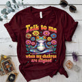 Talk To Me Chakra Frog T Shirt Maroon Mockup