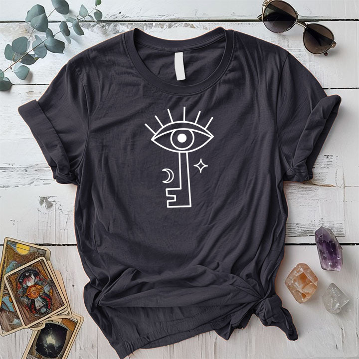 Third Eye Key T Shirt Dark Heather Grey Mockup