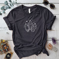 Three Crystals T Shirt Dark Heather Grey Mockup