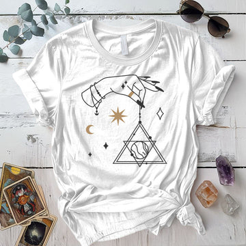 Triangle Balance T Shirt White Mockup