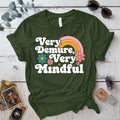 Very Demure Very Mindful T Shirt Military Green Mockup