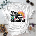 Very Demure Very Mindful T Shirt White Mockup
