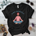 Waldo Find Yourself T Shirt Black Mockup