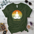 Yoga Mode T Shirt Military Green Mockup